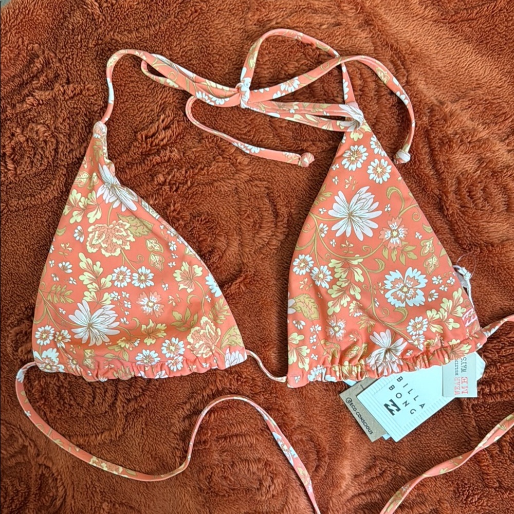 Floral Triangle Bikini Top